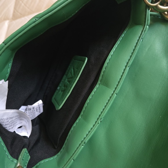ZARA Green Puff Faux Leather Quilted Gold Chain Shoulder Bag - Picture 7 of 7